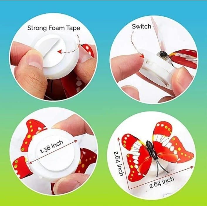 3DButterfly-LED-Licht für die Heimdekoration (3er-Pack)