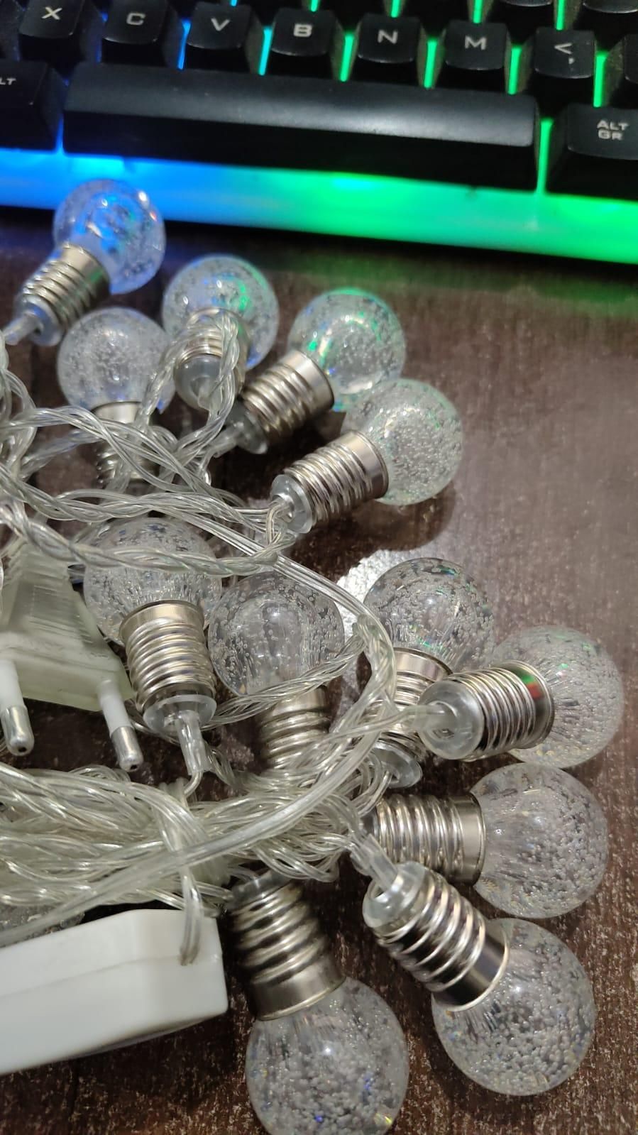 Neue Lichterkette mit 14 LED-Kristallblasenbällen
