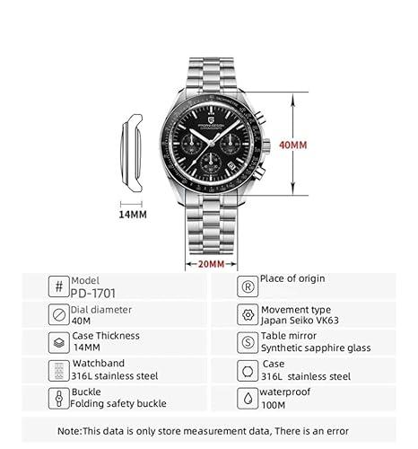Reloj con correa de acero inoxidable plateado para hombre