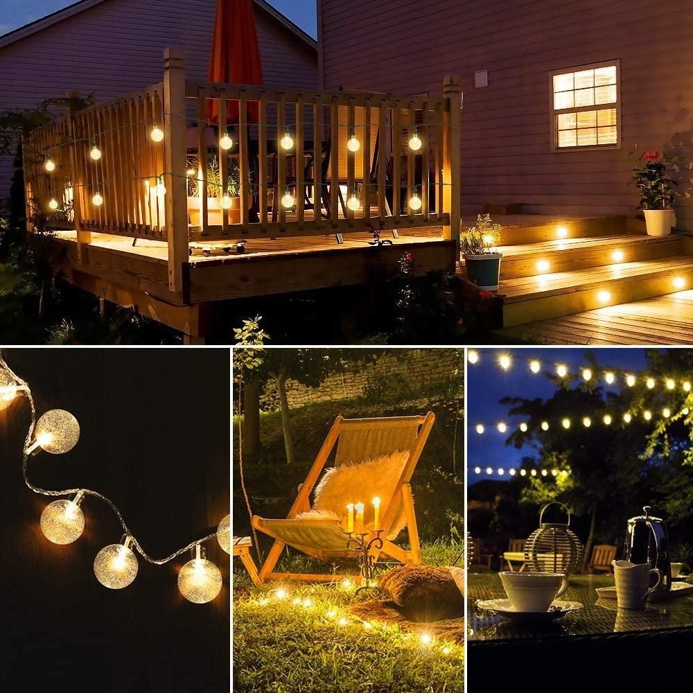 Neue Lichterkette mit 16 LED-Kristallkugeln