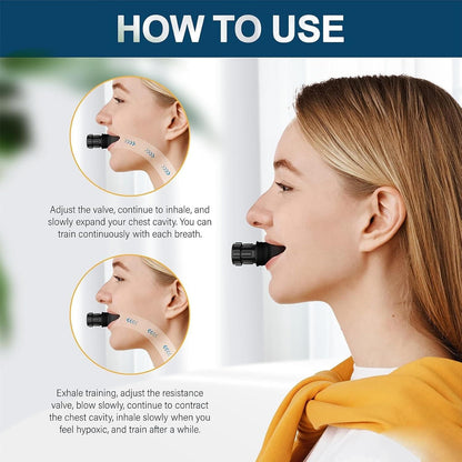 Entrenador de respiración con entrenador de mandíbula