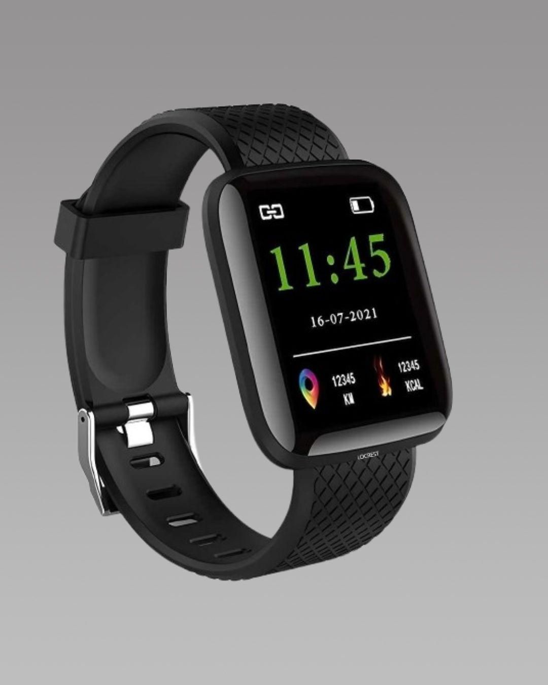 Pulsera inteligente ID116 Plus con monitor de actividad física, pantalla a color, podómetro, monitor de sueño y frecuencia cardíaca.