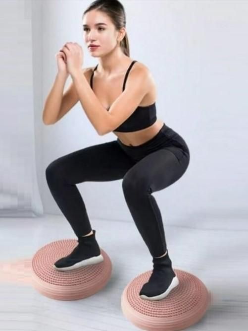 Juego de almohadillas de equilibrio de yoga para entrenamiento central inflable