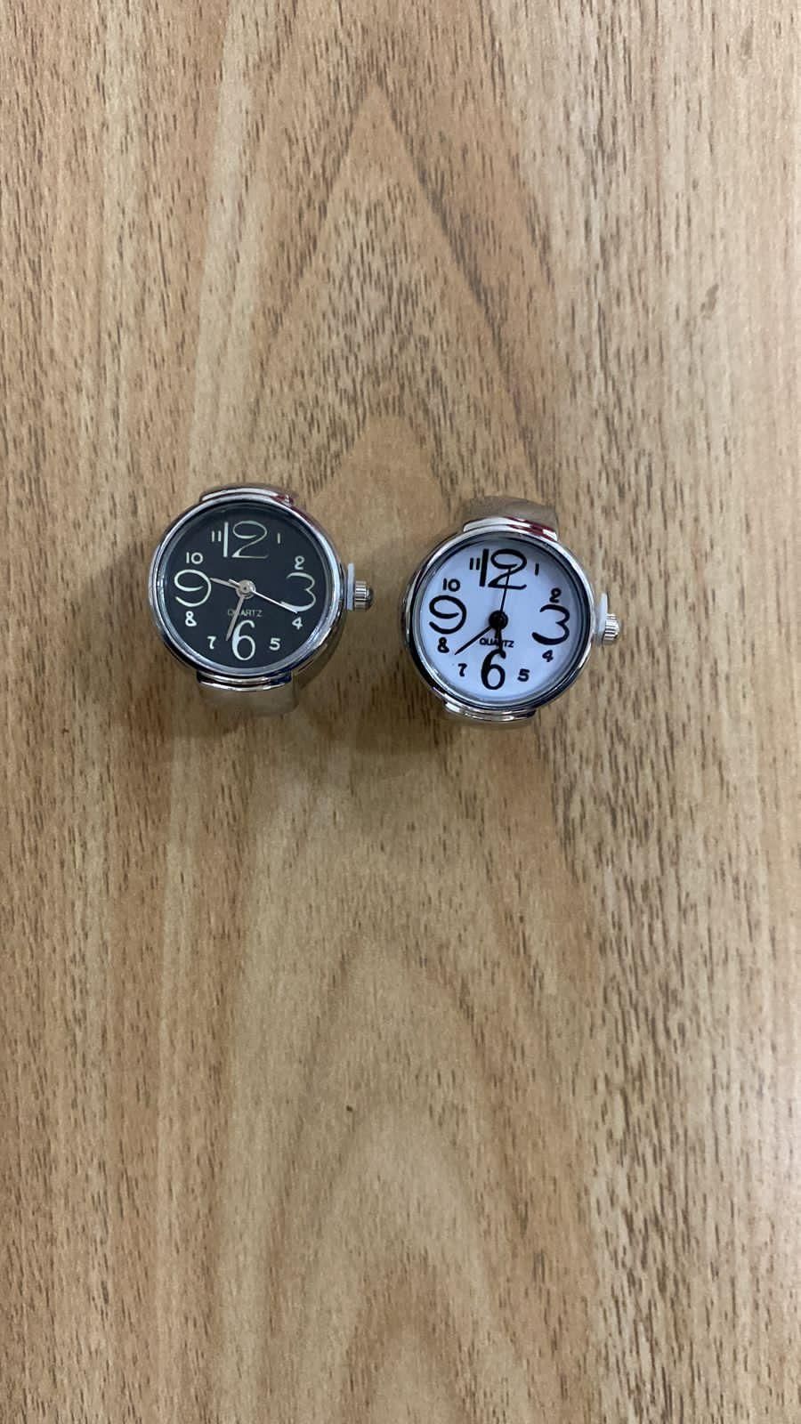 Damen Herren Ringuhr Analog Quarz am Fingeruhr Ring