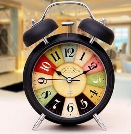 Metall-Wecker im europäischen Vintage-Stil, leiser Tisch-Schreibtischwecker