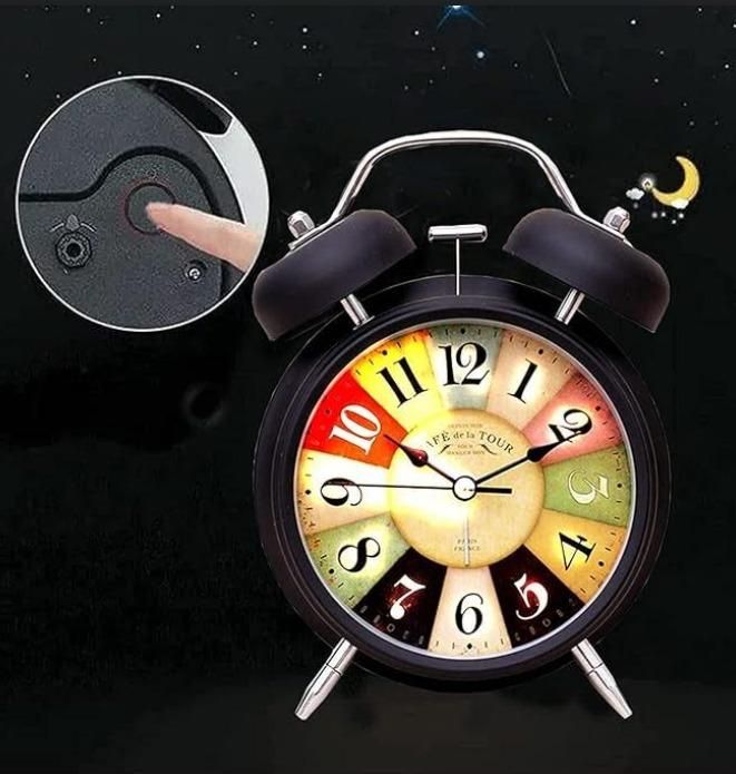 Metall-Wecker im europäischen Vintage-Stil, leiser Tisch-Schreibtischwecker