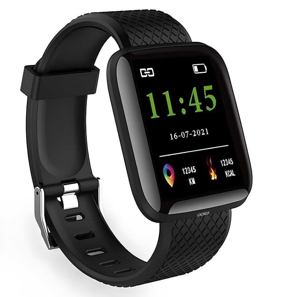 Pulsera inteligente ID116 Plus con monitor de actividad física, pantalla a color, podómetro, monitor de sueño y frecuencia cardíaca.