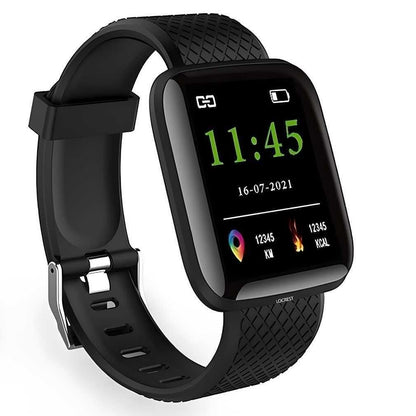 Pulsera inteligente ID116 Plus con monitor de actividad física, pantalla a color, podómetro, monitor de sueño y frecuencia cardíaca.