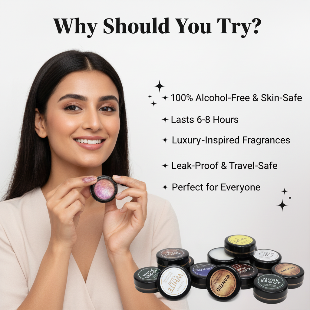 Luxury Solid Perfume Pack of 15 – Long-Lasting & Alcohol-Free