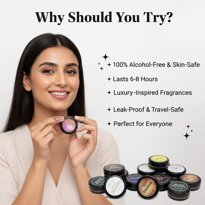 Luxury Solid Perfume Pack of 15 – Long-Lasting & Alcohol-Free